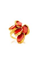Moda Operandi Particulieres Chaumet Coral Fan Ring, Circa 1970s Size: 7