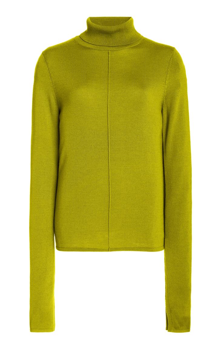 Moda Operandi Sally Lapointe Wool-blend Pintuck Turtleneck