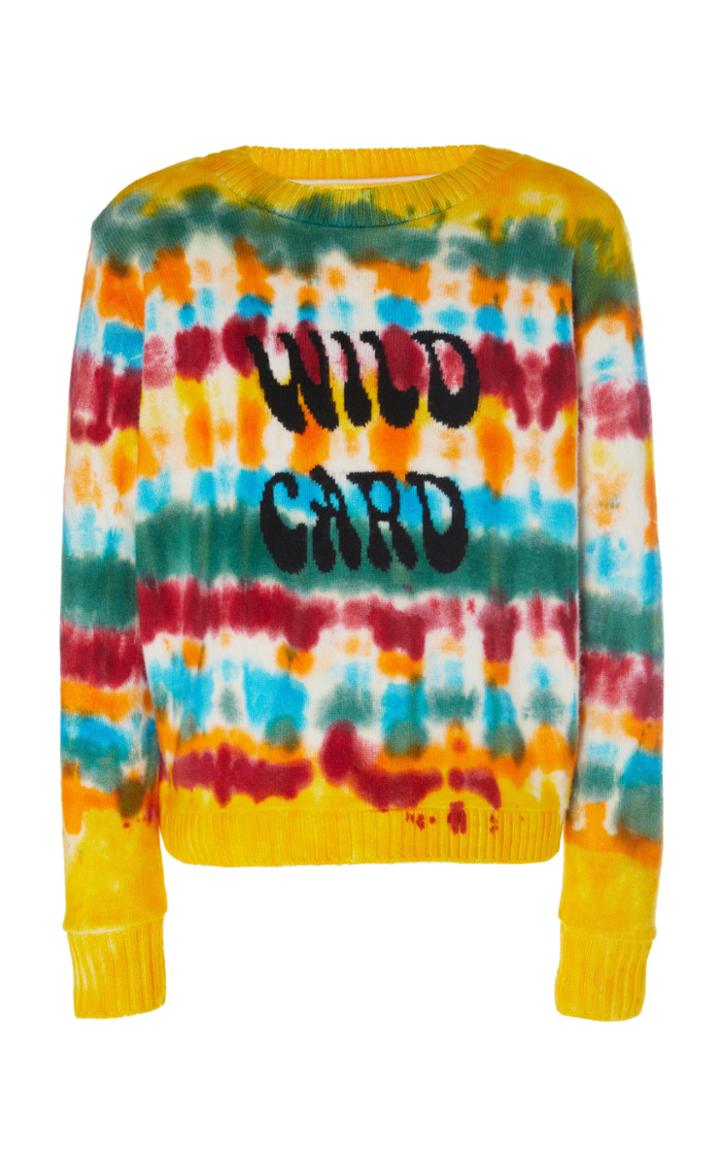 The Elder Statesman Wacky Dye Wild Card Regular Sweater