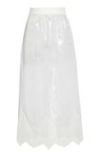 Pushbutton Sequin Midi Skirt