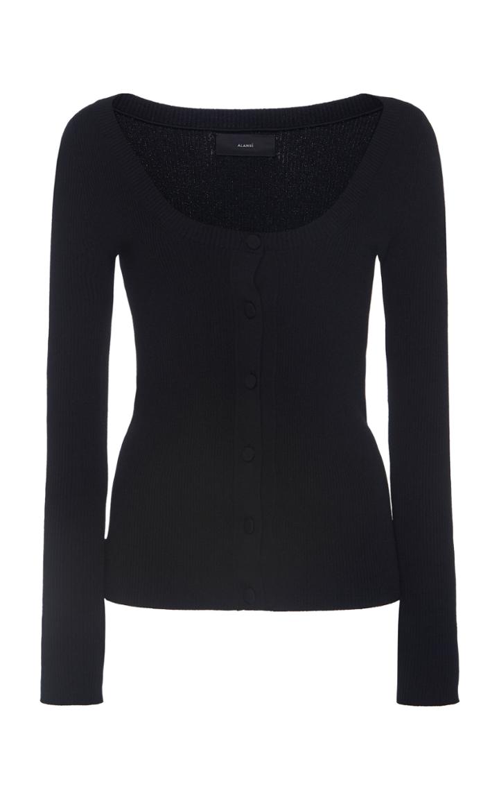 Moda Operandi Alanui Scoop-neck Ribbed-knit Sweater Size: M
