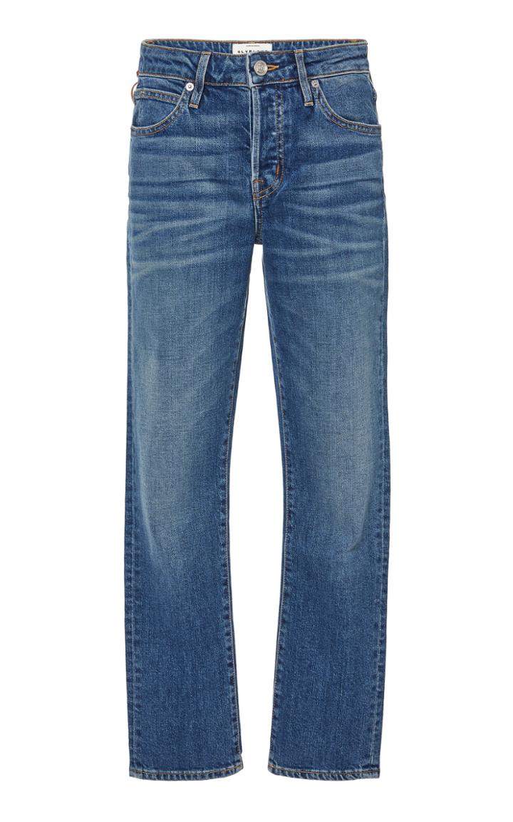 Slvrlake Denim Lou Lou Cropped Mid-rise Slim-leg Jeans