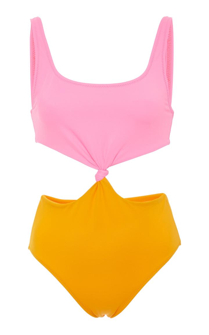 Solid & Striped Bailey Knotted Color-block One Piece