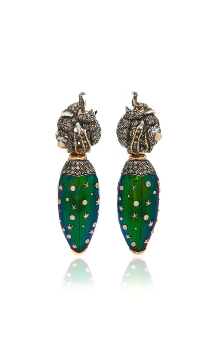 Bibi Van Der Velden Scarab Wings Earrings