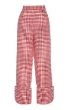 Christopher Esber Cropped Wide-leg Gingham 'tratoria' Trousers