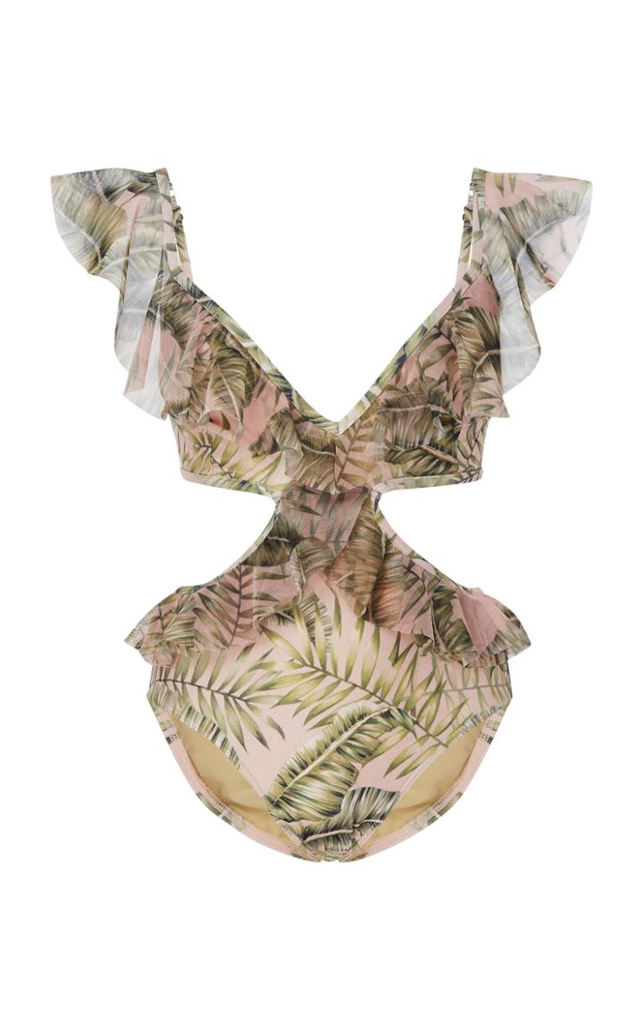 Suboo Palma Ruffled Cutout Swimsuit