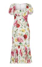 Dolce & Gabbana Floral-print Stretch-silk Dress