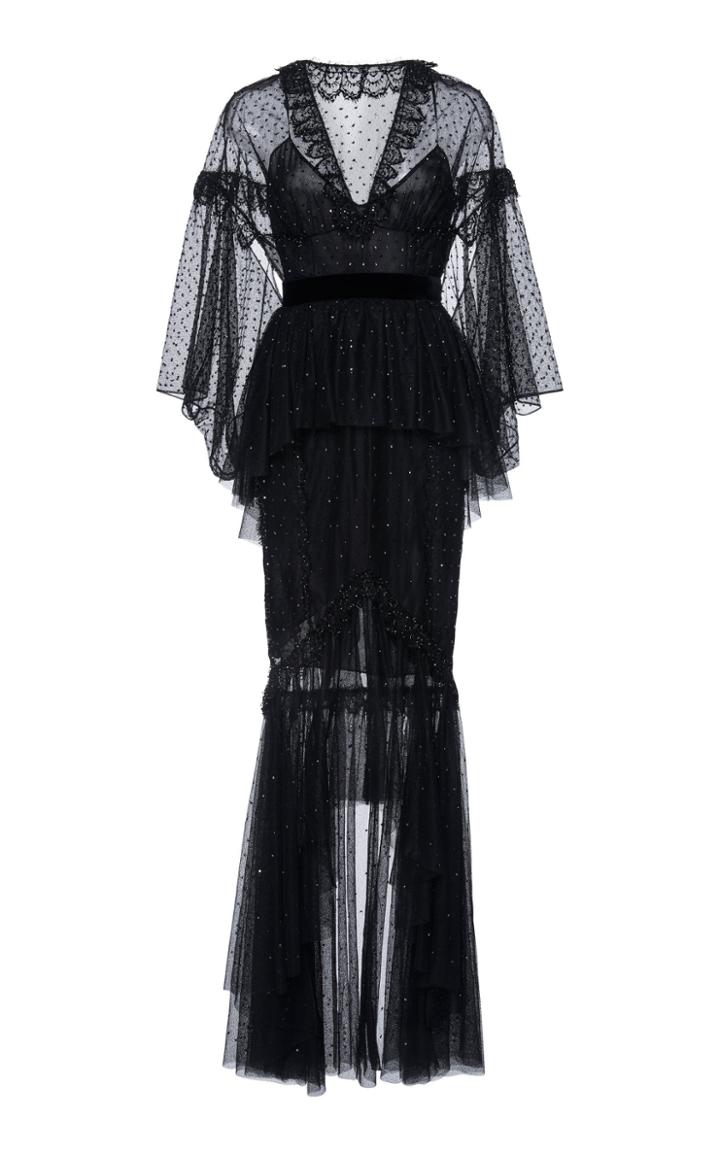Ralph & Russo Embroiedered Lace Inlay Evening Dress