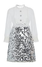 Miu Miu Lace-embellished Sequin Mini Dress