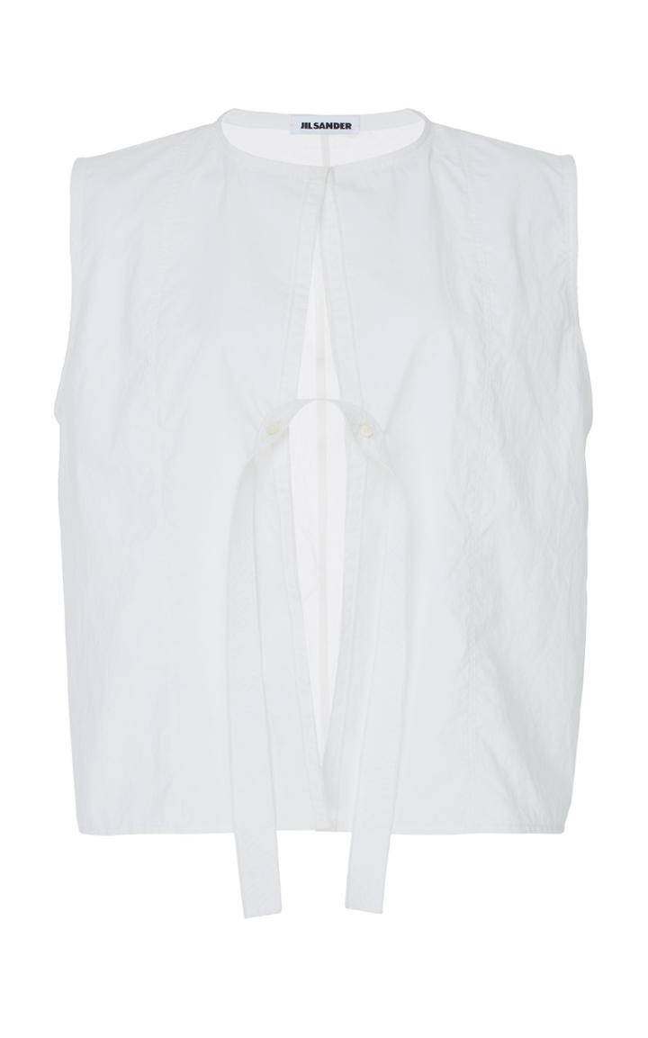 Jil Sander Gada Tie-detail Organza Top