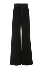 Tory Burch Contrast-stitched Cady Wide-leg Pants