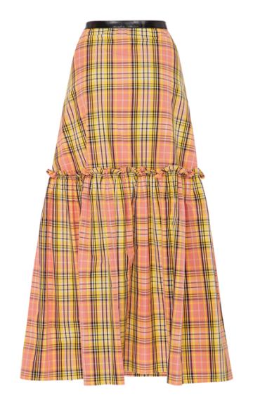 Kalyah Midi Checkered Skirt