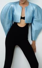Moda Operandi Kalmanovich Sky Blue Puff Sleeve Jacket