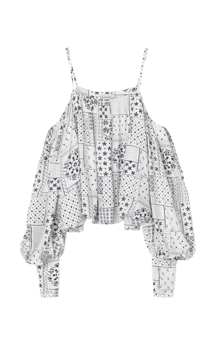 By Malene Birger Shorter Flower Viscose Twill Top