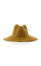 Clyde Wide Brim Pinched Angora Hat Size: S/m