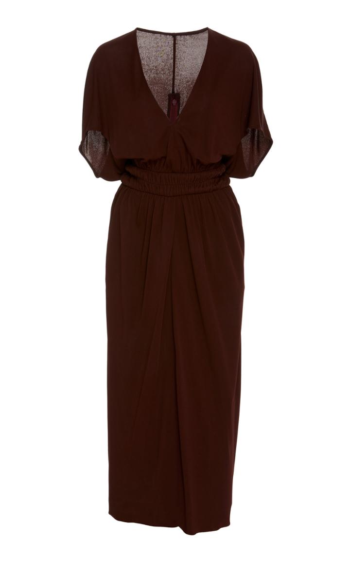 Narciso Rodriguez Shirred Waist Jersey Dress