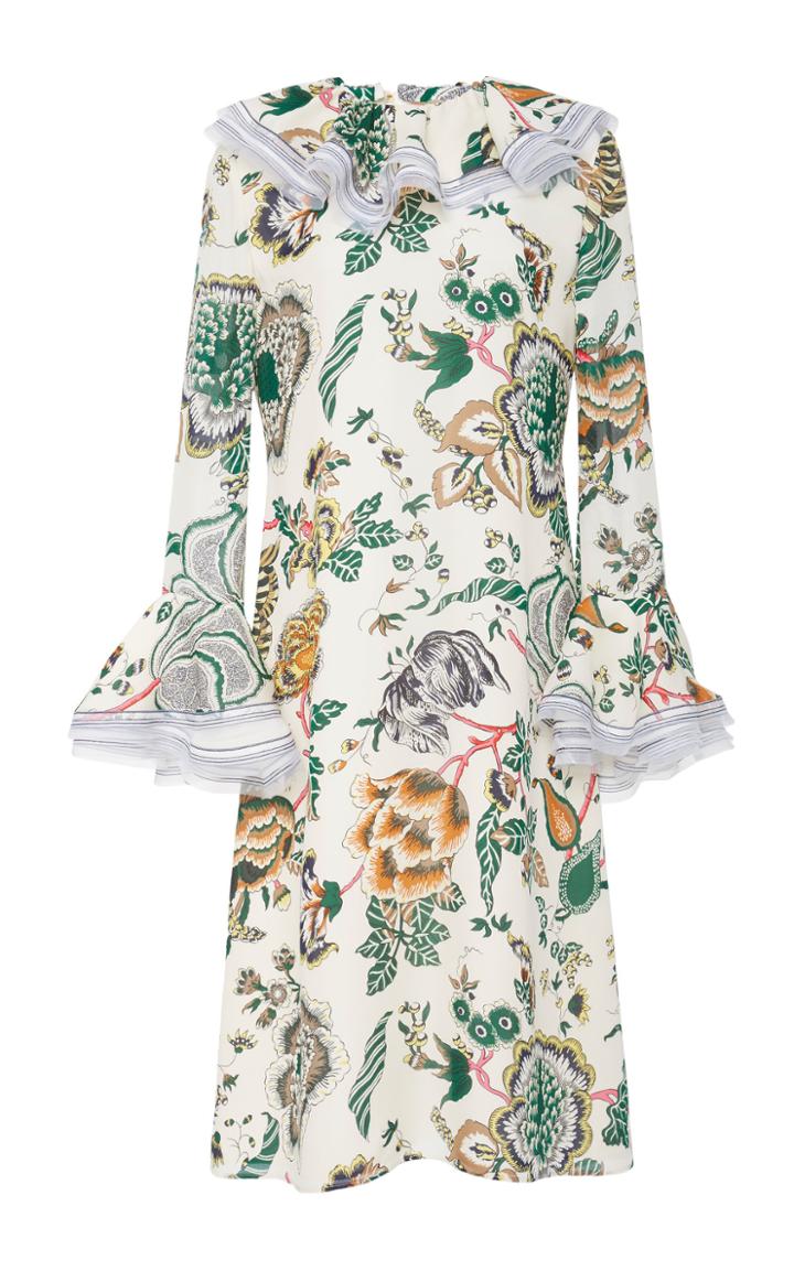 Tory Burch Hunter Ruffle Neck Dress