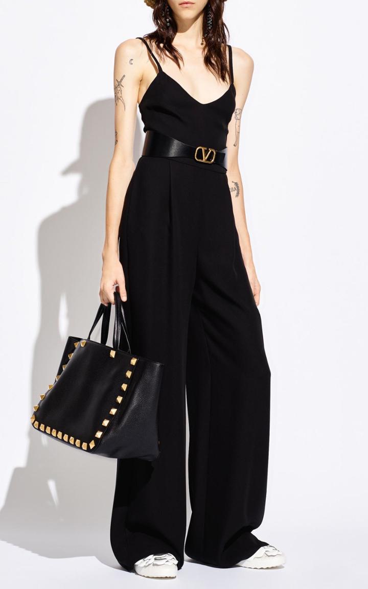 Moda Operandi Valentino Silk Cady Wide-leg Jumpsuit