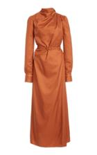 Moda Operandi Gabriela Hearst Linhard Buckle-detailed Silk Wrap Dress