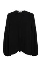 Co Tie Accented Japanese Crepe Top