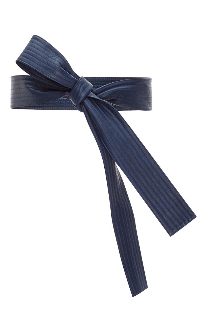 Tome Blue Leather Karate Belt