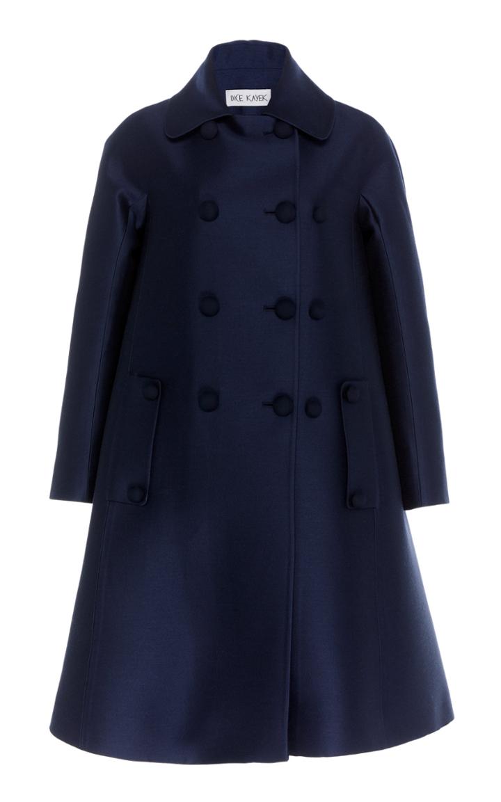Dice Kayek Virgin Wool Double Breasted Peacoat
