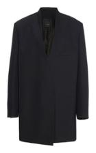 Moda Operandi Joseph Caj Oversized Wool-blend Faille Collarless Jacket