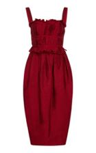 Brock Collection Palmira Ruffled Crepe Midi Dress