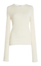Paco Rabanne Ribbed Wool Knit Top