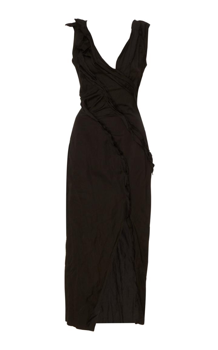 Moda Operandi Jason Wu Collection Ruffled Washed Sateen Cocktail Dress Size: 8