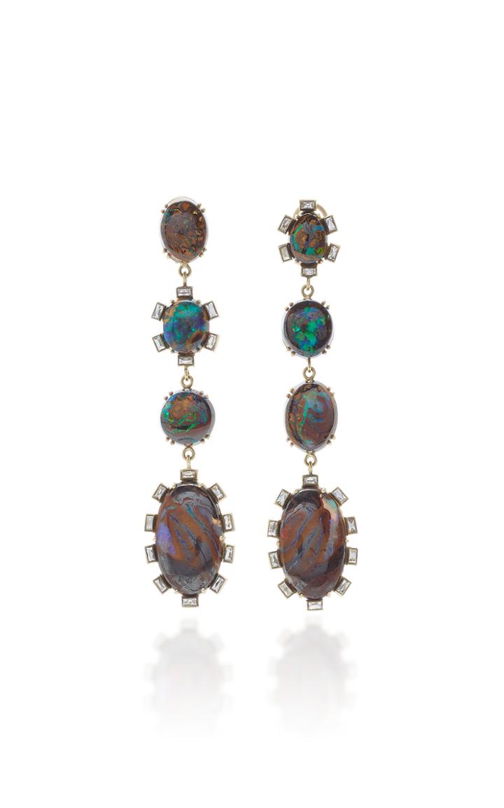 Sylva & Cie One-of-a-kind Opal Drop Earrings