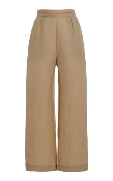 Anemos The Keaton Linen-blend Wide-leg Pants