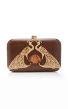 Silvia Furmanovich Marquetry Double Peacock Clutch