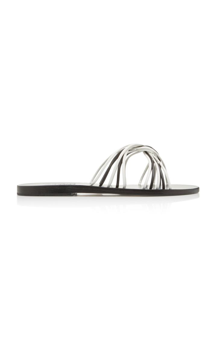 Ancient Greek Sandals Xanthi Metallic Leather Sandals Size: 36