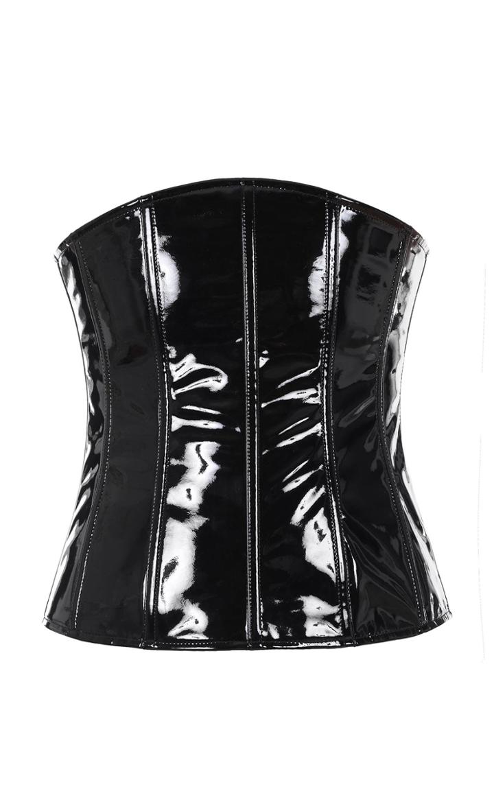 Balmain Vinyl Paneled Corset
