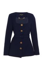 Saloni Natalya Crepe Peplum Blazer