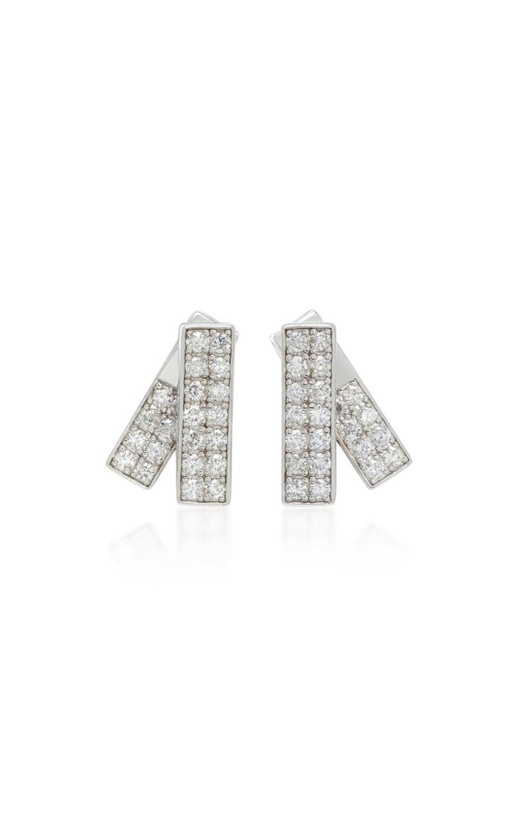 Lynn Ban Jewelry Insignia Sterling Silver And Diamond Earrings