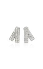 Lynn Ban Jewelry Insignia Sterling Silver And Diamond Earrings