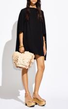 Moda Operandi Valentino Silk Cady Mini Cape Dress