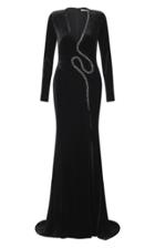 Rachel Gilbert Karolina Embellished Velvet Gown