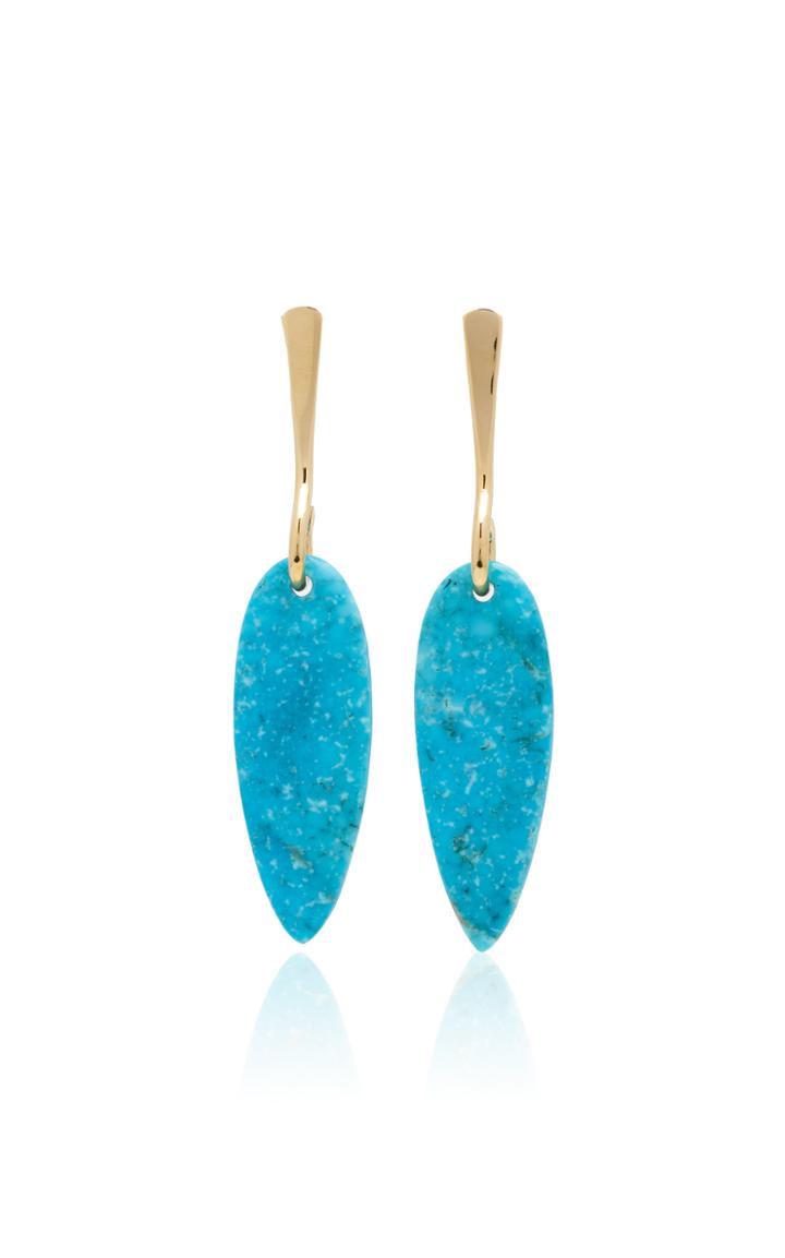 Moda Operandi Lisa Eisner Kingman Turquoise Slender Spear Earrings