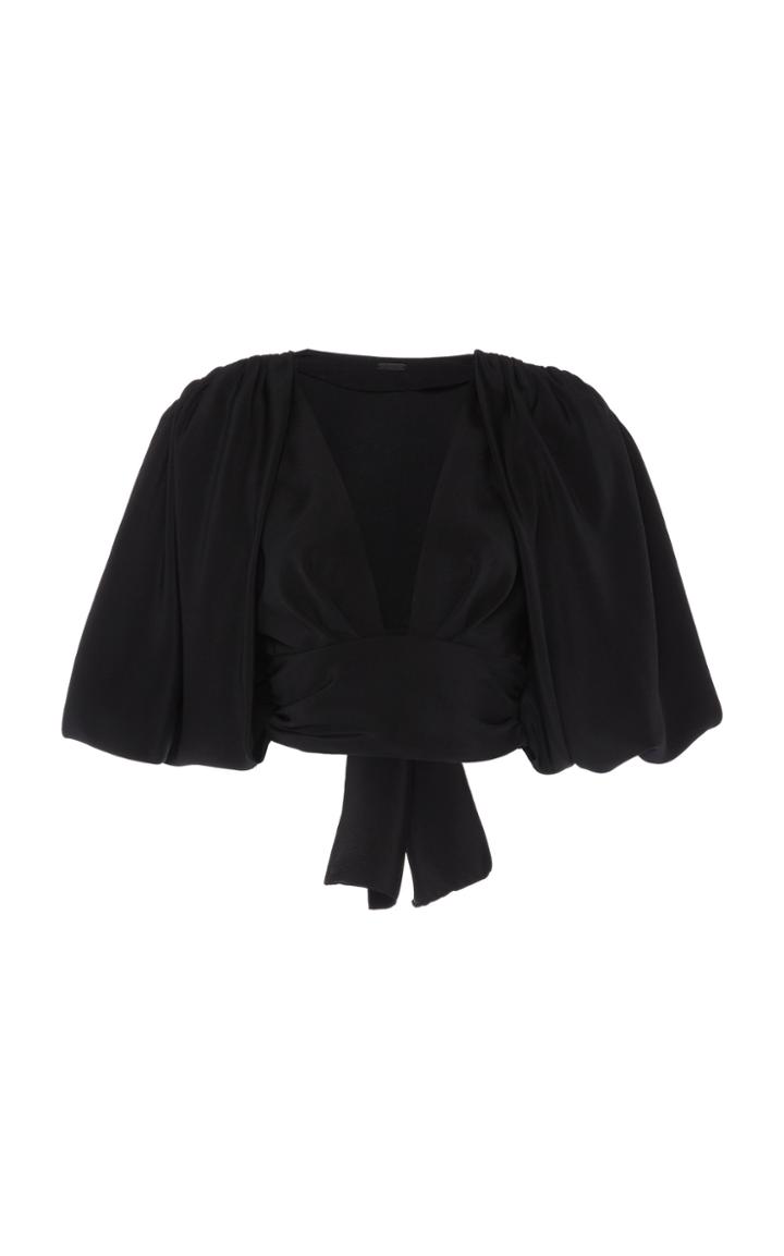 Moda Operandi Johanna Ortiz Unruly Concept Cropped Silk Top Size: 0