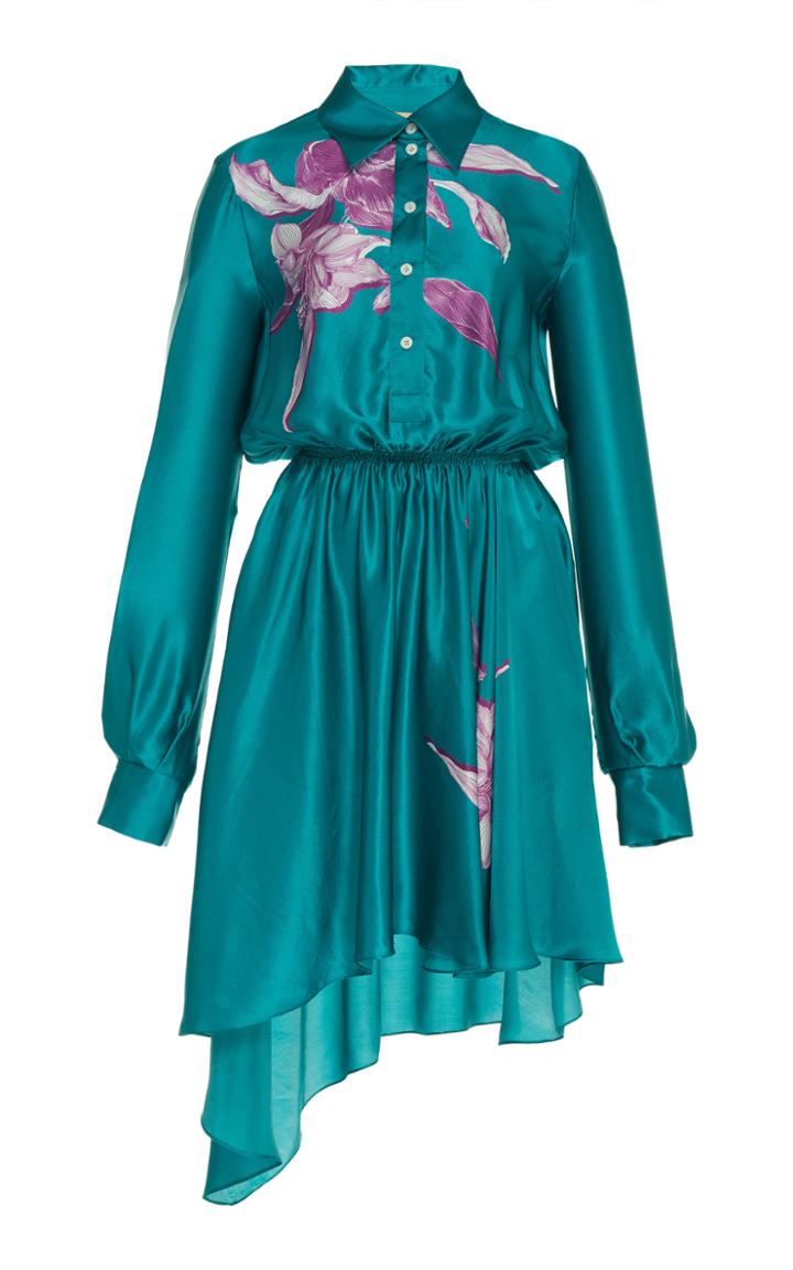 Pascal Millet Printed Silk Shirt Dress