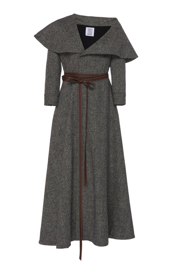 Rosie Assoulin October Belted Virgin Wool Dress