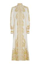 Zimmermann Floral-print Linen Maxi Dress Size: 1