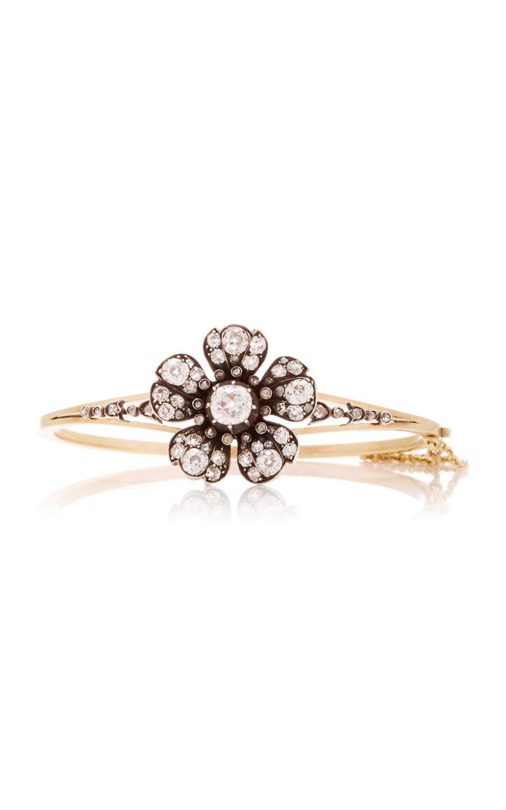 Moda Operandi The Jewellery Trading Co. One Of A Kind 14k Yellow Gold Flower Bangle