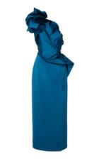 Moda Operandi Marchesa One-shoulder Draped Satin Dress Size: 2