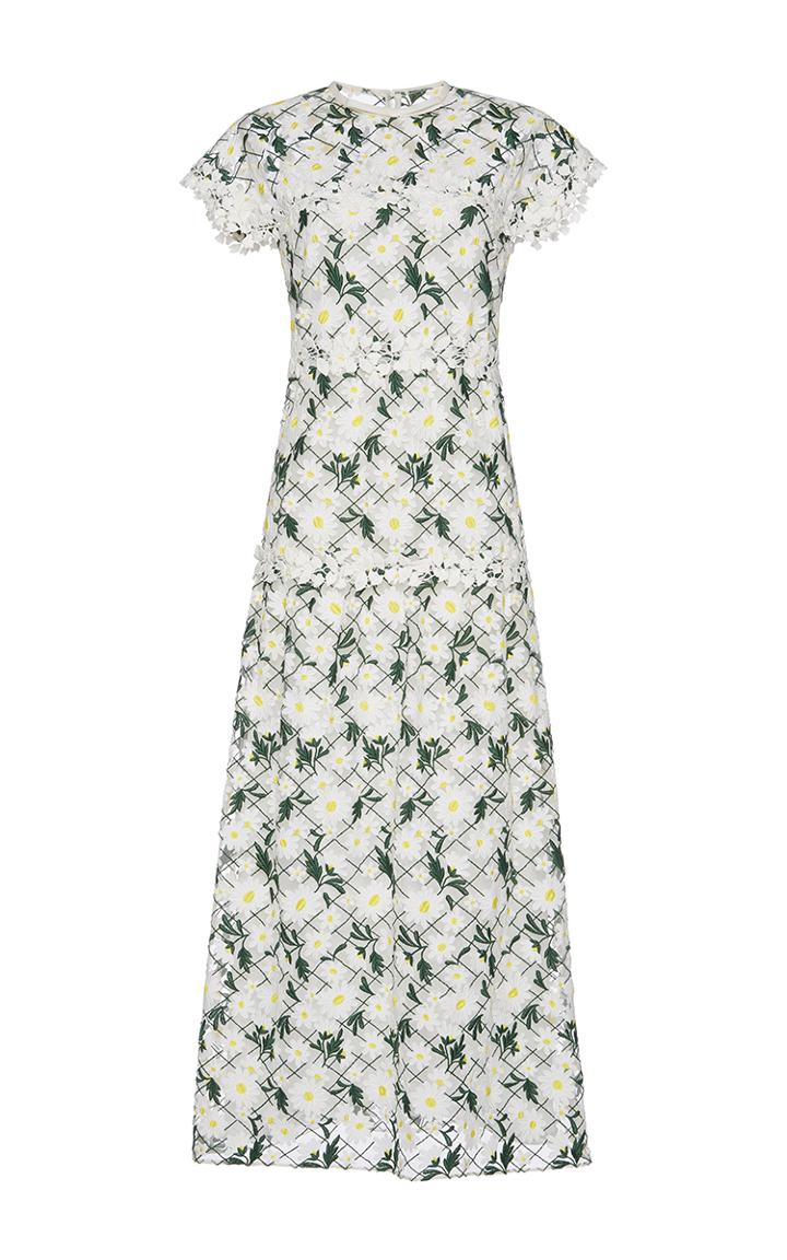 Giambattista Valli Short Sleeve Daisy Dress