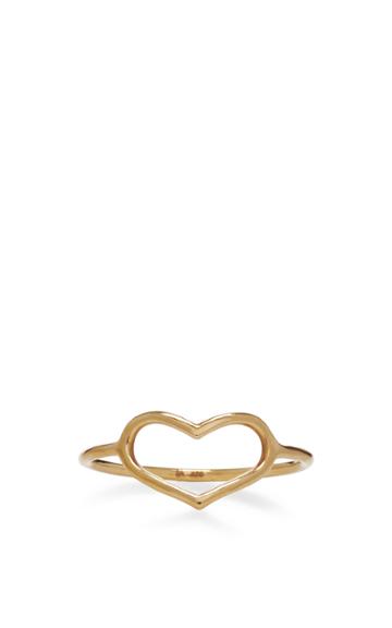 Jordan Askill Yellow Gold Delicate Heart Ring