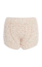 I Love Mr. Mittens Marled Cable-knit Wool Shorts